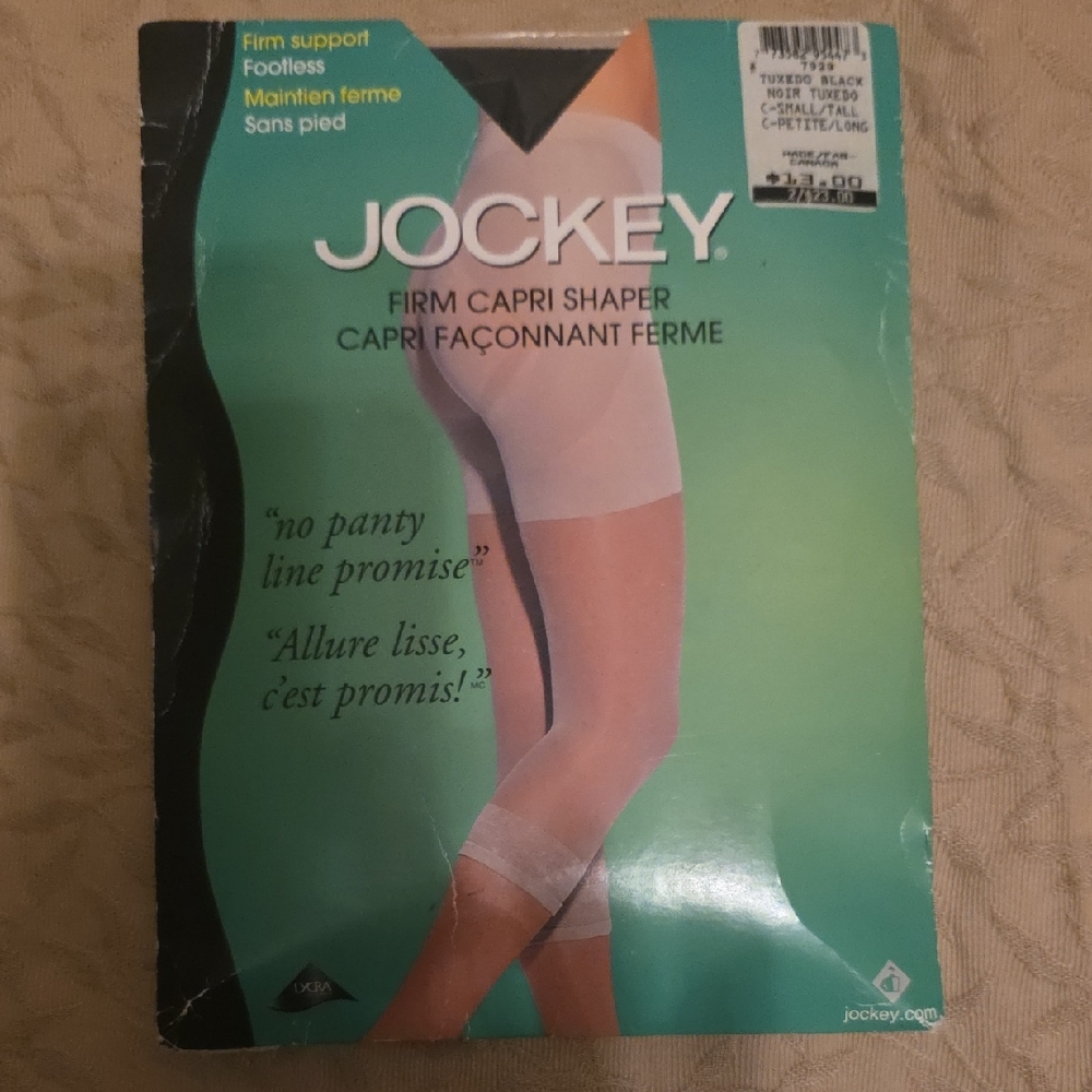 Jockey Firm Capri Shaper Tuxedo Black Size C